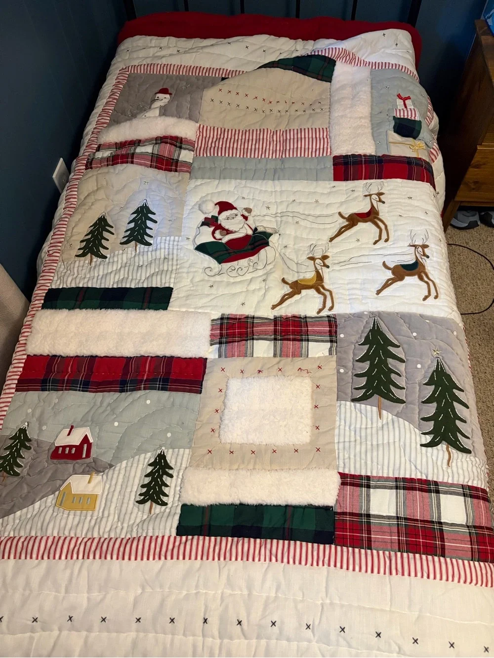 Pottery Barn Kids Heritage Santa quilt